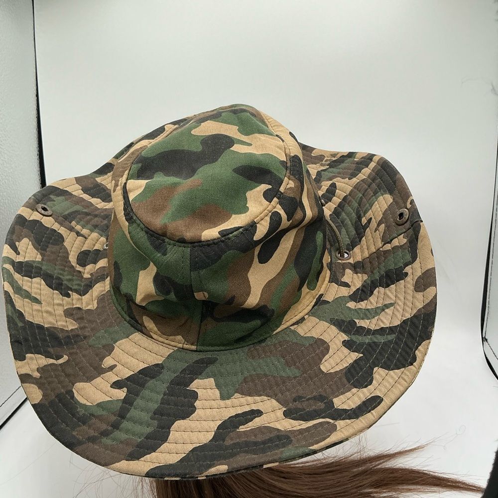 Camouflage Wide Brim Hat